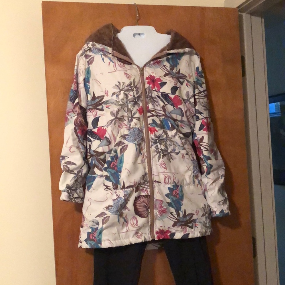 Floral print spring jacket